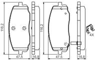 0986494594 BOSCH - Klocki ham.KIA PICANTO 1.0-1.1D 04- przód /BOSCH/