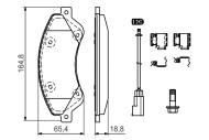 0986494613 BOSCH - Klocki ham.FORD TRANSIT 2.2TDCI-2.4TDCI 06-> przód /BOSCH/