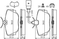 0986494619 BOSCH - Klocki ham.VW T4 -03 /BOSCH/ /z czuj/