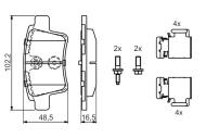 0986494622 BOSCH - Klocki ham.CITROEN C4 1.6HDI 07- /BOSCH/