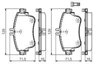 0986494663 BOSCH - Klocki ham.DB A-KLASA W176 12-> przód /BOSCH/