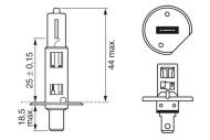 1987301073 BOSCH - Żarówka H1 12V/55W PLUS 90 2szt kartonik/BOSCH/