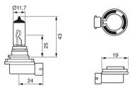 1987302084 BOSCH - Żarówka H11 12V/55W PURE LIGHT kartonik PURE LIGHT /BOSCH/