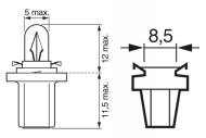 1987302219 BOSCH - Żarówka 12V 1,2W BX8,5d PURE LIGHT /BOSCH/