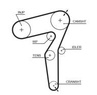 K015650XS GATES - ROZRZĄD KPL. /Z PASKIEM + 2 ROLKI/ OPEL ZAMIANA NA K025650XS